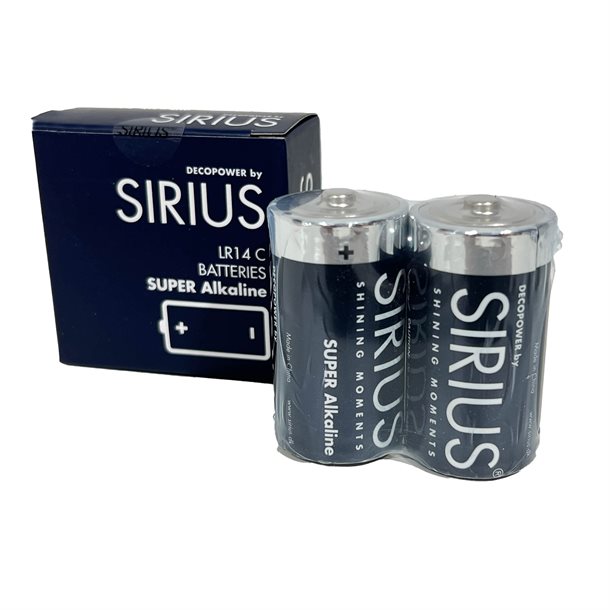 Sirius Decopower LR14 batteri str. C pakke med 2 stk.1,5 volt 88822